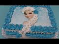 Bolo Frozen com Trança - Bolo de Aniversário da Elsa com trança de chantilly