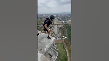 Jumping off a building in Panama #basejump #highrise #shorts #youtubeshorts