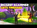 Shop Keeper Finesses Richest Scammer! 💯😱 (Scammer Gets Scammed) Fortnite Save The World