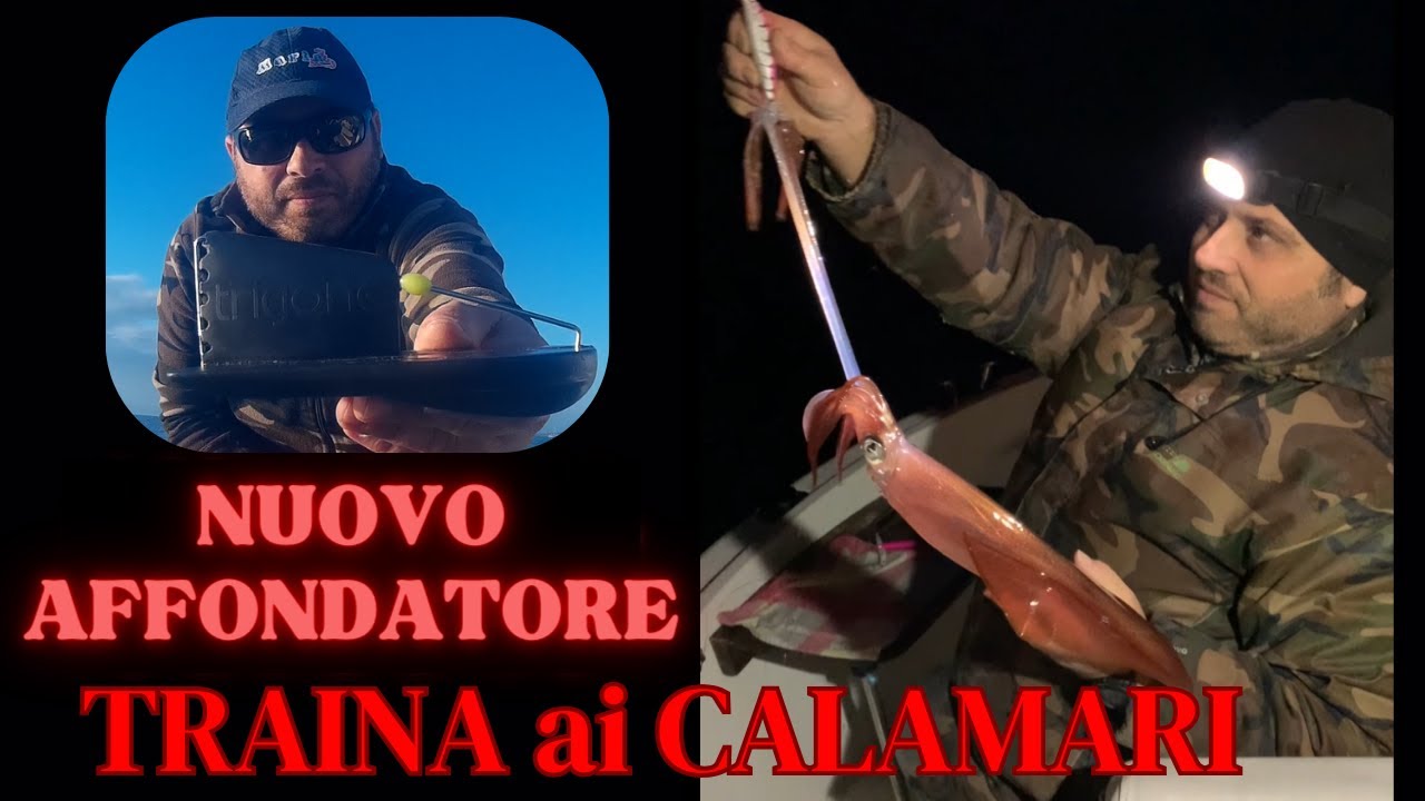 TRAINA AI CALAMARI con AFFONDATORE TRIGONE AP-LURES