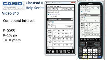 ClassPad Help 840 - Compound Interest