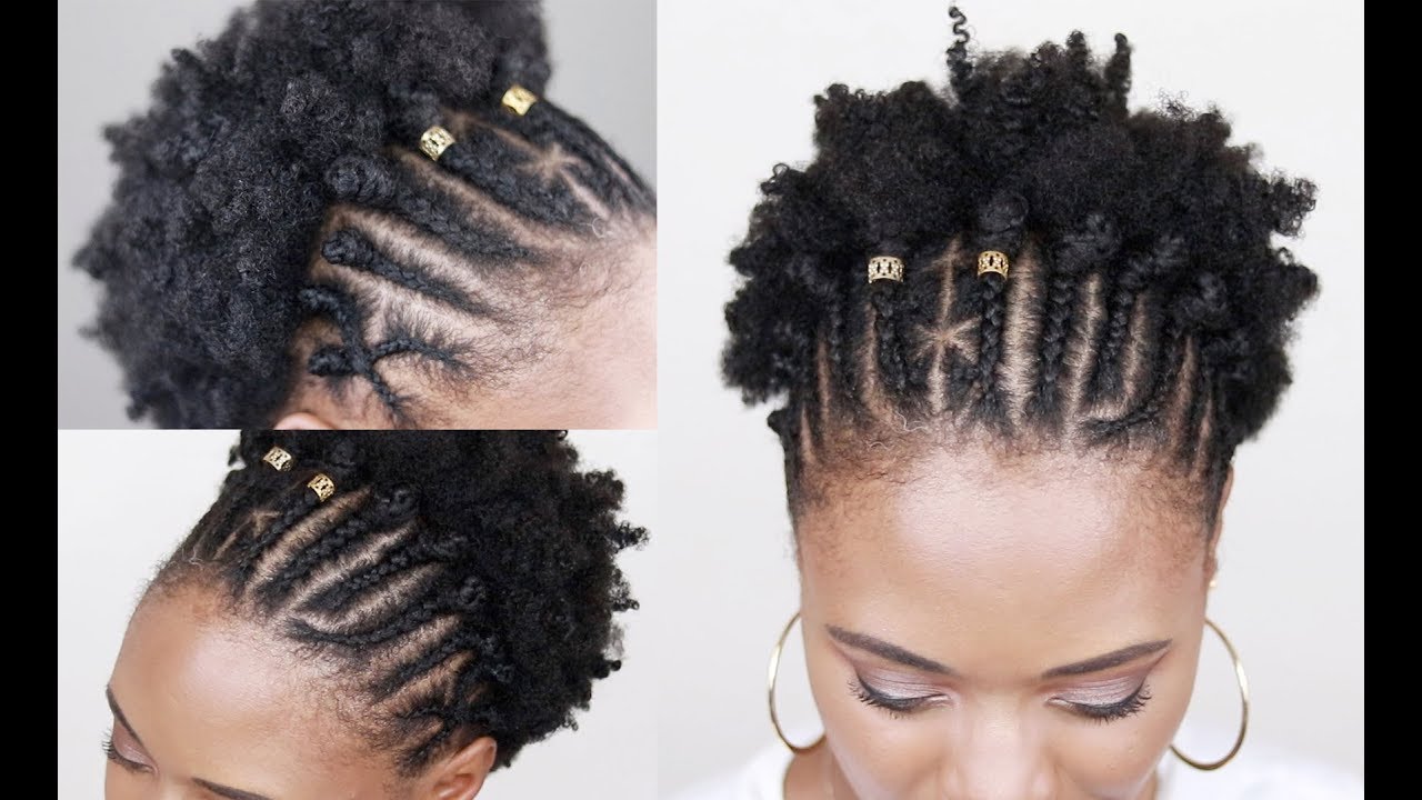 EASY BRAIDED HAIRSTYLE ON 4C NATURAL HAIR YouTube EASY BRAIDED HAIRSTYLE ON 4C NATURAL HAIR YouTube