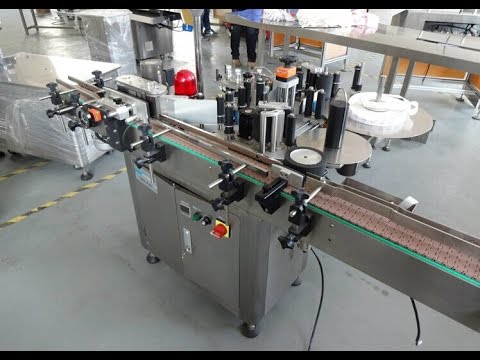 Wrap around labeling machine for spray bottles postioning label applicator Этикетировочная машина