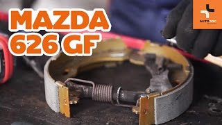 Montera Bromsbelägg fram och bak MAZDA 626 V (GF): gratis video