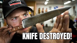 Clients Wrecked Knife - You're Probably Making this Sharpening MISTAKE!