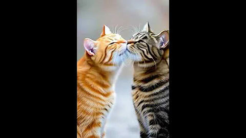 Cutest Cat Kiss Ever 😽💕 | Heart-Melting Moment #cat #youtube #youtubeshorts #kissing