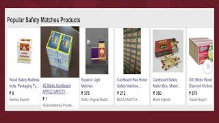 Safety Matches Trade Technology Project Information Services