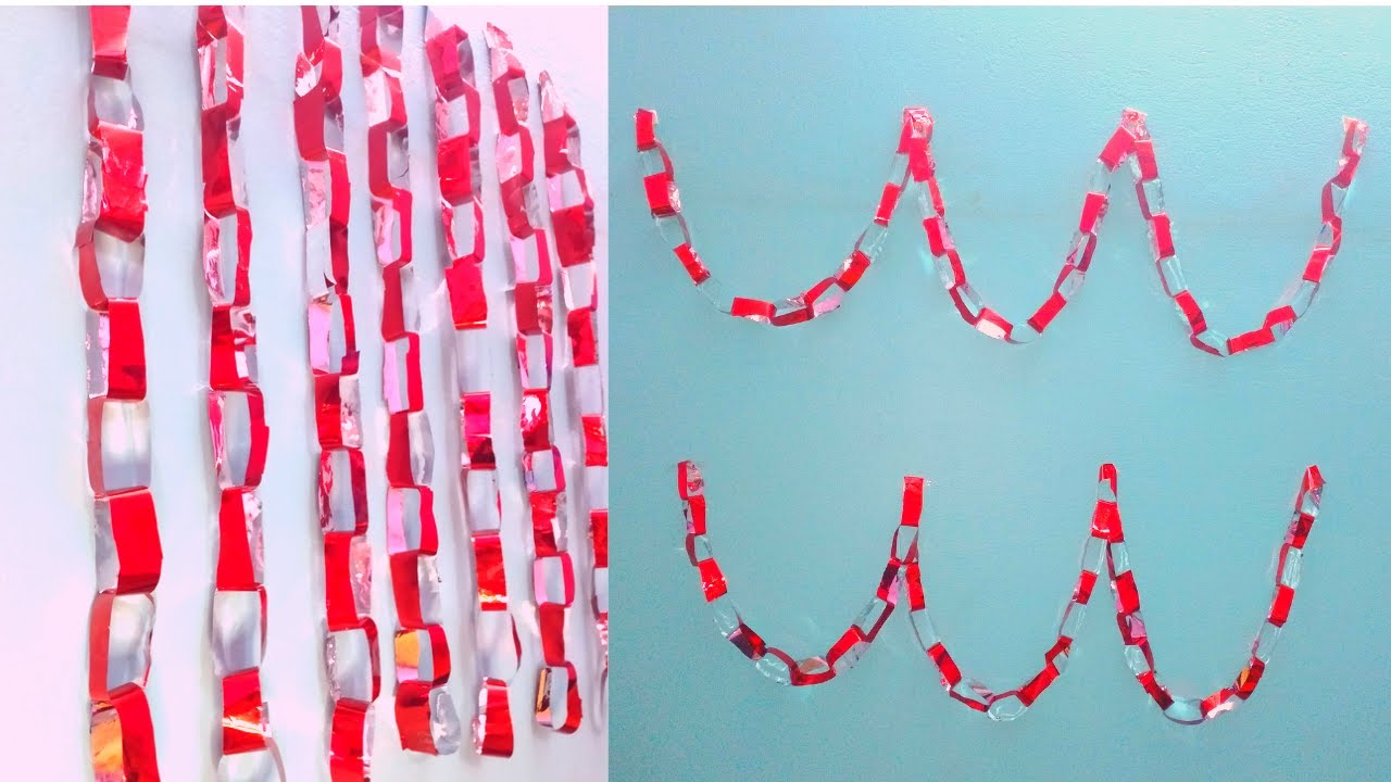 How to make a paper chain easily|| paper chain || DIY paper decoretion ...
