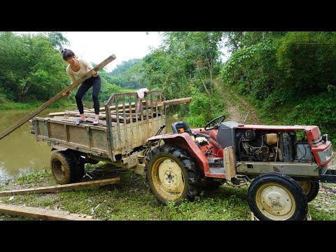 Buy and transport old wooden houses to the farm - Building a new house 