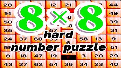 number puzzle Important number puzzle 8 x 8 to establish reason and upgrade to positive thinking