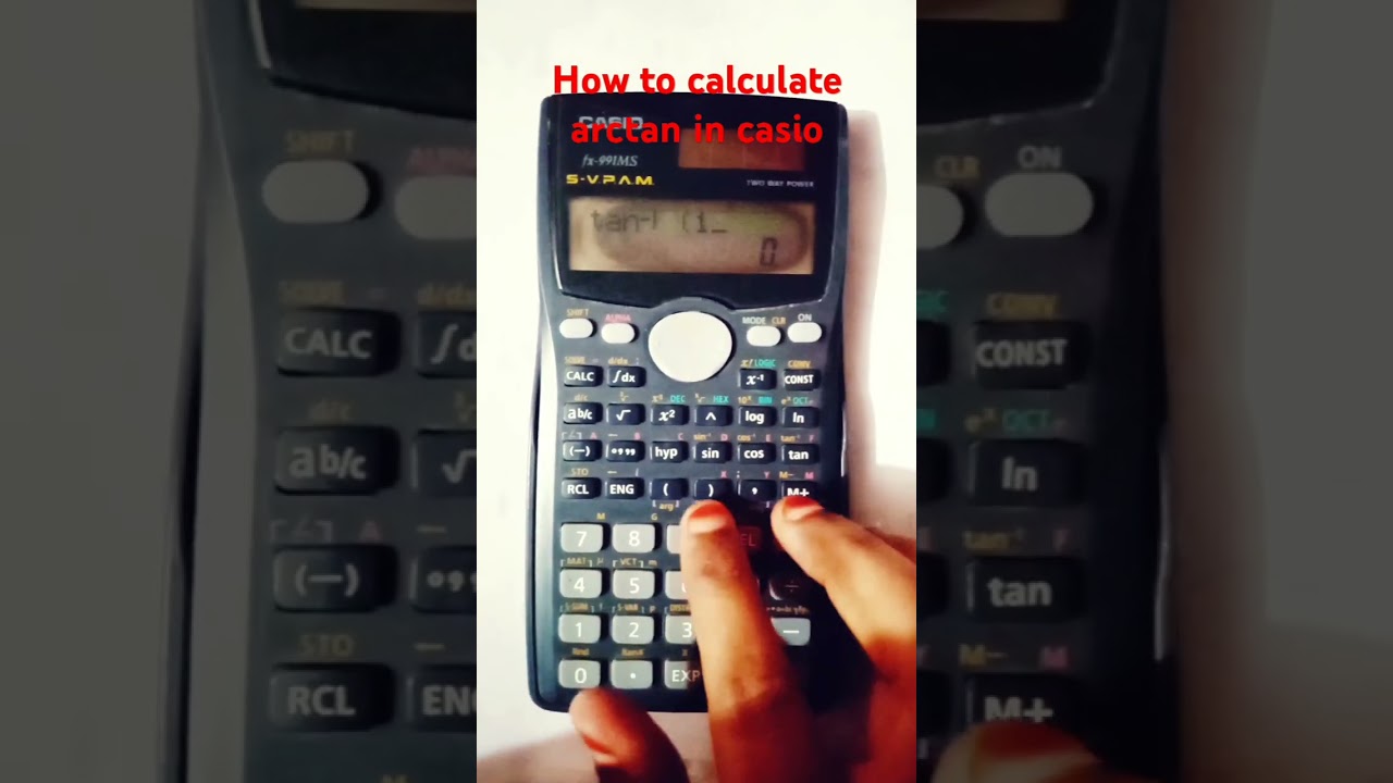how to calculate  arctan or tan inverse in scientific casio