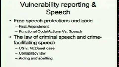 DEFCON 15: Disclosure and Intellectual Property Law: Case Studies