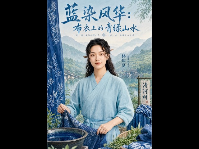 能面　　蝉丸　　青木唯春　作 💥【全集】正片抢先看|《蓝染风华：布衣上的青绿山水》#AA短剧批发#AI