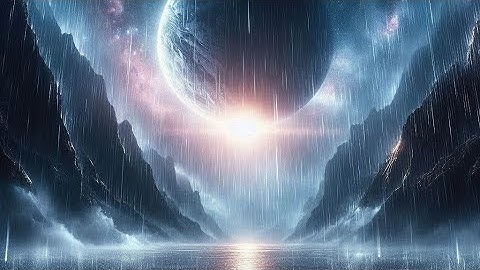 Black screen 10 hours of the Interstellar theme with rain sounds in the background