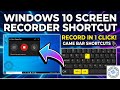 Windows 10 Screen Recorder Shortcut | Record Your Screen in Windows 10 in 1 Click| Game Bar Shortcut