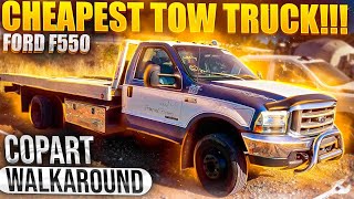 Copart Walk Around 81822 + Theft Recovered Trailer + Cheap Ford F550 Tow Truck!!