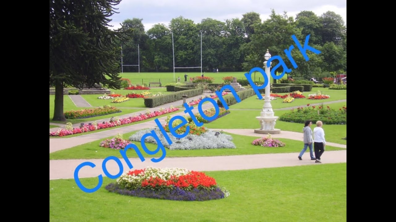 Congleton park and spring flowers - YouTube