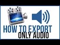 How To Export JUST THE AUDIO from Screenflow Screenflow Tutorial