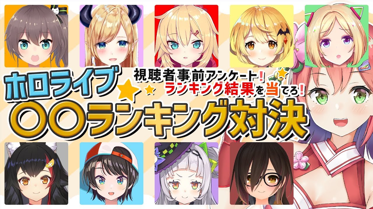 【企画】視聴者2000人に聞いた！ホロライブ○○ランキング対決【#ホロライブランキング】