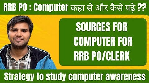 STRATEGY FOR COMPUTER FOR RRB PO/RRB CLERK #banking #rrbpo