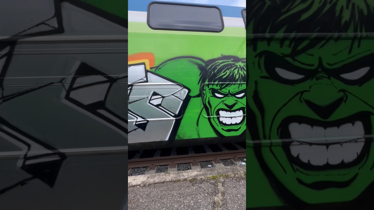 HOTS Crew 💚 @Kobrapaintofficial 🐍#kobrapaint #paintedtrains #graffiti #graffitiontrains