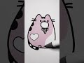 Pusheen in pink pusheen coloring drawing asmr satisfying cute fyp... #Shorts #fun