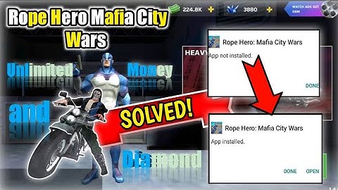 Issue Solved ! 👍😱🎉 | unlimited money 🤑💰 and diamonds 💎 in Rope Hero Mafia City Wars | DK Gamezone