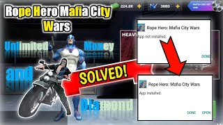 Issue Solved ! 👍😱🎉 | unlimited money 🤑💰 and diamonds 💎 in Rope Hero Mafia City Wars | DK Gamezone screenshot 1