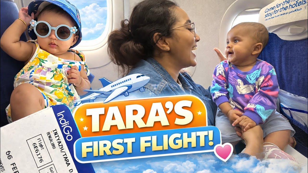 Our Baby’s First Flight ✈️ Emotional Travel Vlog | Tara’s Reaction!❤️