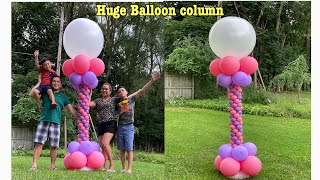 How to make a Huge Balloon Column/Birthday Balloon Tower/Wedding Balloon/Baby Shower Balloon
