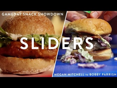 Sriracha Chicken Sliders vs. BBQ Beef Sliders | Gameday Snack Showdown Ep. 1