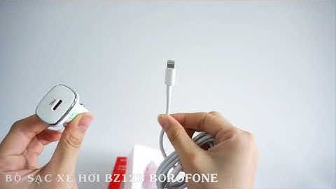 Review sản phẩm Bộ Cóc Cáp Sạc Xe Hơi Borofone BZ12B, Chuyểm từ Cổng Type-C sang Lightning, PD3.0