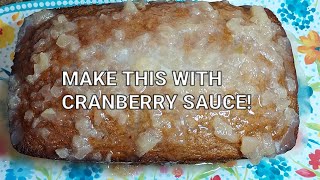 Cranberry Apple Bread Made With Jellied Cranberry Sauce