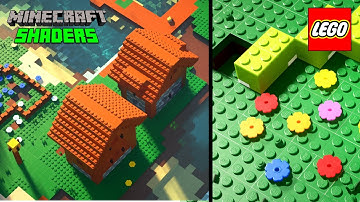Realistic LEGO Minecraft using MineBricks v3 Texture Pack [1.16.5]