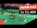 From $100 to $2,400 in 12 minutes -  Blackjack Stream