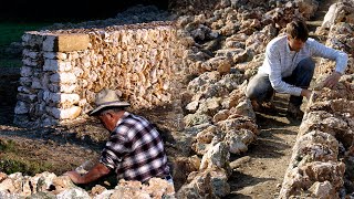 Handmade walls with "dry stone". Traditional construction | Lost Trades | Documentary film