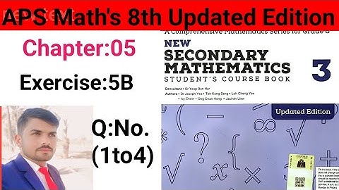 Exercise 5B Question 1 to 4 || APS Math