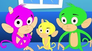 lima monyet kecil | sajak anak | lagu untuk bayi | Five Little Monkeys | Rhyme Song | Kids Poem