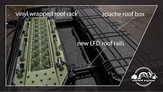 Affordable Capable Blacked Out Roof Rack | Vinyl Wrapping | LFD Crossrails | Apache Storage Box