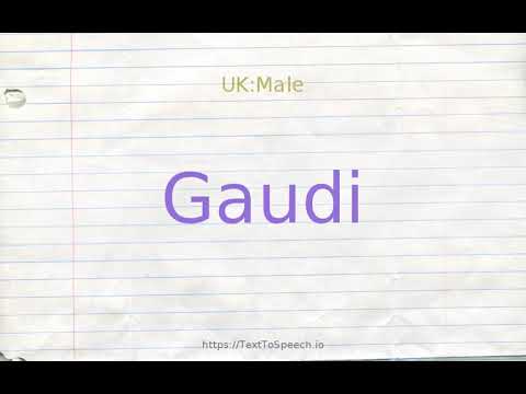 How to pronounce gaudi - YouTube