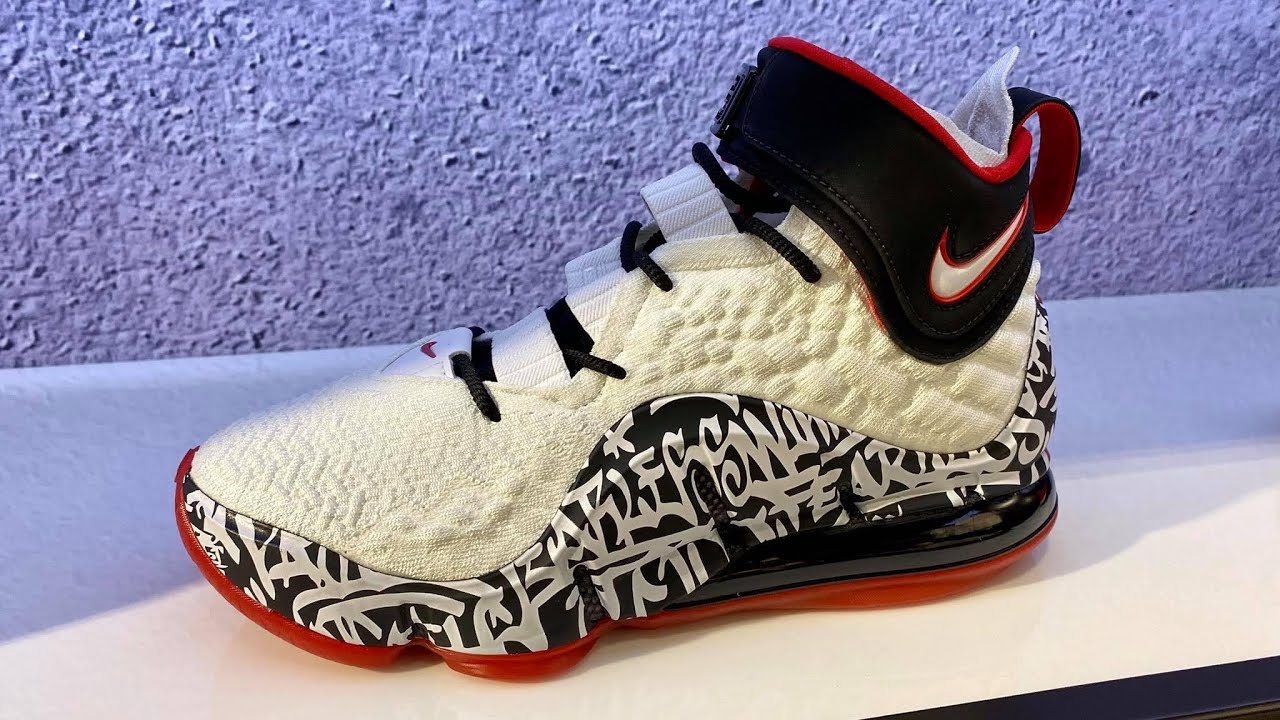Nike LeBron 17 “Graffiti” (White/University Red/Black) - Style