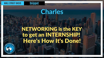 NETWORKING is the KEY to get an INTERNSHIP! Here
