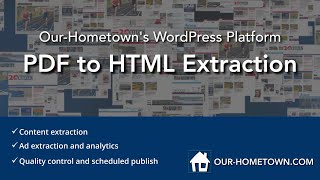 PDF to HTML Extraction | Our-Hometown CMS Platform Features