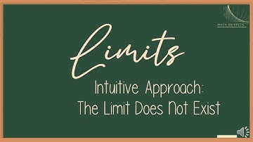 1.3  Limits: An Intuitive Approach (The Limit Does Not Exist)