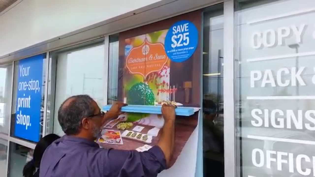 window signage adhesive vinyl mounting youtube