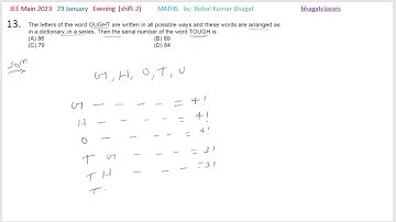 The letters of the word OUGHT are written in all possible ways and these words are arranged as in