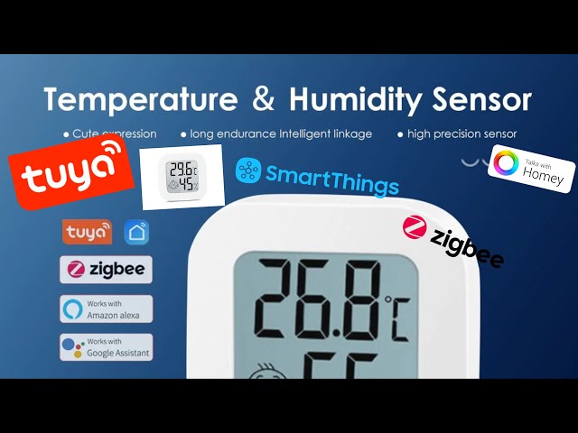 AUBESS Tuya ZigBee Temperature & Humidity Sensor for Smart Home Automa