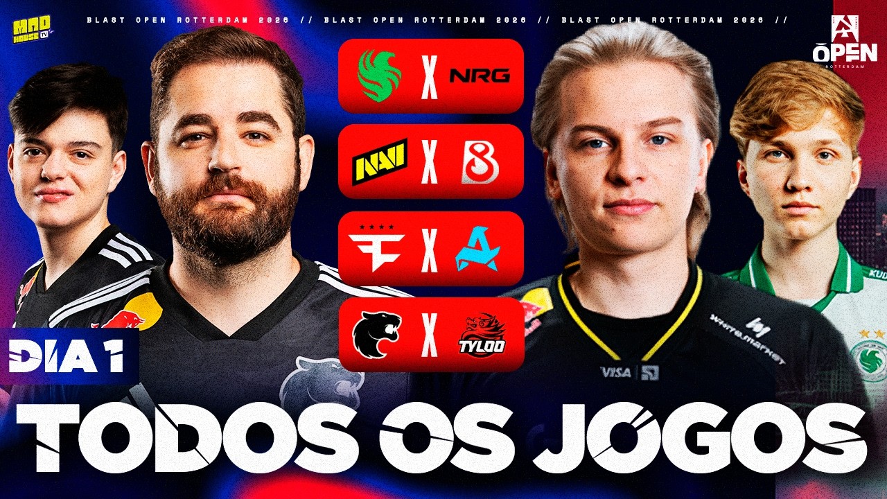 BLAST OPEN ROTTERDAM 2026 (DIA 01) PARTE 2 - TODOS OS JOGOS - COMPLETO