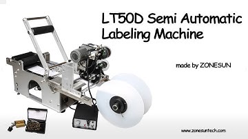 ZONESUN How to use the LT 50D Semi automatic Labeling Machine with date printer