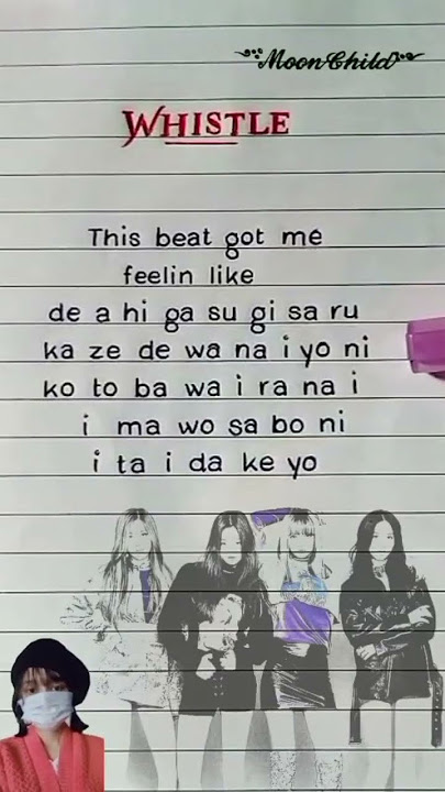 BLACKPINK - 'WHISTLE' (requested) | Handwritten Lyrics @moon_child0369 #blackpink #shortsfeed
